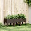 vidaXL Garden Planter Brown Polypropylene 47.2 x 15.7 x 16.5 in Planters