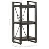 vidaXL Bookcase Black Solid mango wood and powder-coated steel Medium