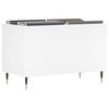 vidaXL Record Cabinet White Engineered wood, Iron Medium Record Cabinet