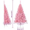 vidaXL Artificial Pre-lit Christmas Tree with 300 LEDs Pink 70.9" PVC