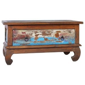 vidaXL Coffee Table Multicolor Reclaimed teak wood