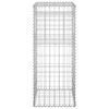 vidaXL Gabion Basket Posts 2 pcs 15.7"x15.7"x39.4" Iron