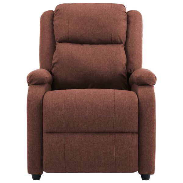 vidaXL Electric Recliner Chair Brown Fabric, Wood, Metal 75