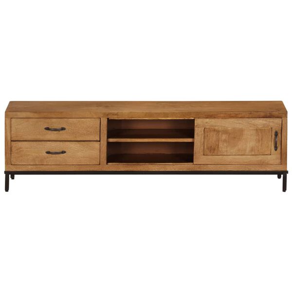 vidaXL TV Stand Mango wood Solid mango wood 55.1 x 11.8 x 15.7 in