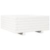 vidaXL Garden Planter White Solid Pine Wood 24 in Decorative Inlays
