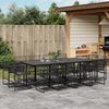 vidaXL Garden Dining Set Black