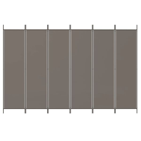 vidaXL 6-Panel Room Divider Anthracite 118.1"x86.6" Fabric