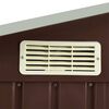 vidaXL Garden Shed Brown Galvanized Iron 80.7 x 51.2 x 72.0 in