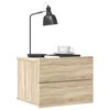 vidaXL Bedside Cabinet Sonoma oak Engineered wood Compact