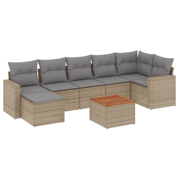 vidaXL Garden Sofa Set Beige