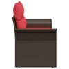 vidaXL Garden Sofa with Cushion Brown 141 x 62 x 69 cm poly rattan