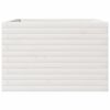 vidaXL Garden Planter White Solid Pinewood Medium Durable