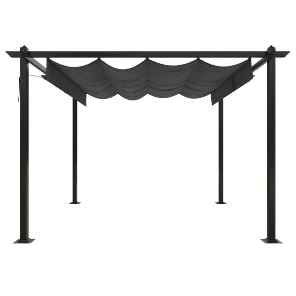 vidaXL Garden Gazebo Anthracite Powder-coated steel 9.8x9.8 ft