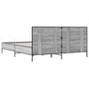 vidaXL Bed Frame without Mattress Grey Sonoma 135 x 74.8 "