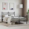 vidaXL Bed Frame Black Powder-coated steel Full size Bed Frame