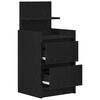 vidaXL Bedside Cabinet Set of 2 Black Engineered wood Medium