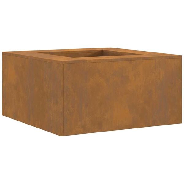 vidaXL Fire Pit Brown 31.5" x 31.5" x 15.7" Weathering steel