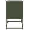 vidaXL TV Cabinet Olive Green Steel Medium TV Cabinet Rectangular