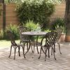 vidaXL Garden Dining Set 5 pcs Bronze 35.4" x 35.4" x 29.5
