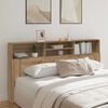 vidaXL Headboard Cabinet Artisian Oak 78.7x7.5x40.7" Engineered Wood