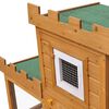 vidaXL Rabbit Hutch Wooden Brown and Green Roof