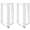 vidaXL Dining Table Leg White Powder-coated steel Medium Levelers