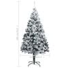 vidaXL Artificial Christmas Tree Green with white flocked snow PVC