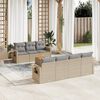 vidaXL Garden Sofa Set Mix Beige