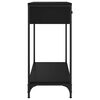 vidaXL Console Table Black Engineered wood, metal 29.5 x 13.6 x 29.5 in