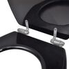 vidaXL Toilet Seats with Soft Close Lids 2 pcs MDF Black (2x140799)