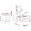 vidaXL Garden Rocking Chair 3 pcs Navy 38 x 38 x 46cm Plastic