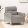 vidaXL Sofa Chair Light Gray 100% Polyester, Metal, Plywood 23.6 in wide