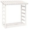 vidaXL Firewood Rack White 42.5"x25.4"x43.3" Solid Wood Pine