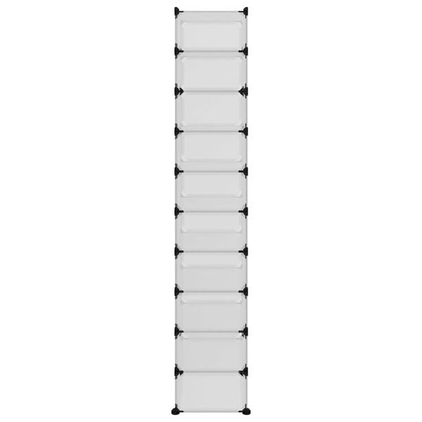 vidaXL Shoe Rack Transparent PP (Polypropylene), Steel
