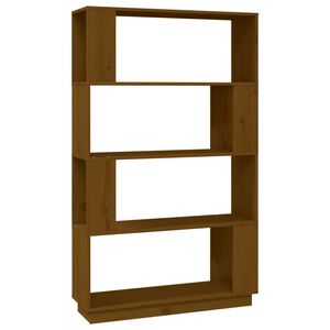 vidaXL Book Cabinet Honey brown Solid pine wood 52 in tall, 31.5 in wide