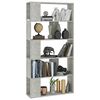 vidaXL Book Cabinet Concrete Grey Engineered wood Medium Book Cabinet