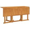 vidaXL Garden Table Natural Teak Solid Teak Wood Medium Foldable