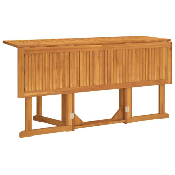 vidaXL Garden Table Natural Teak Solid Teak Wood Medium Foldable