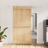 vidaXL Sliding Door with Hardware Set 39.4x82.7" Solid Wood Pine