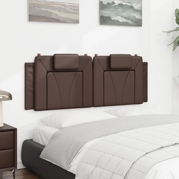 vidaXL Headboard Cushion Brown Faux leather Headboard Cushion