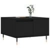 vidaXL Coffee Table Black Engineered Wood, Metal 21.7x21.7x14.4 in