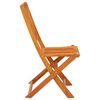 vidaXL Garden Chair Set of 4 Natural Wood Solid eucalyptus wood Medium