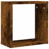 vidaXL Wall Cube Shelf Set of 6 Smoked Oak Engineered Wood Medium