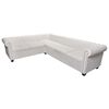 vidaXL Sofa White Faux leather Large Classic/Traditional