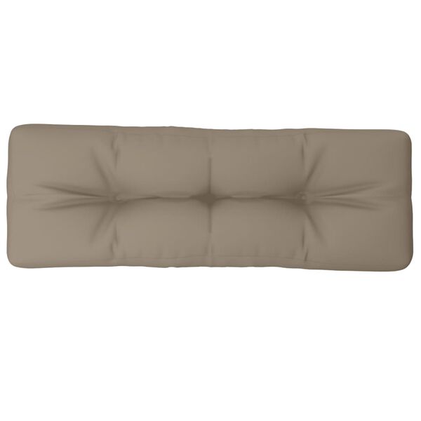 vidaXL Pallet Cushion Taupe 100% polyester 47.2 x 15.7 x 4.7 in