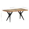vidaXL Dining Table Mixed wood colors Solid reclaimed wood Large