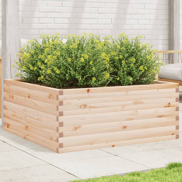 vidaXL Garden Planter Natural Pine Wood Solid Pine Wood Large