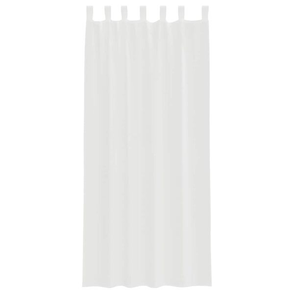 vidaXL Voile Curtains with Loops 2 pcs White 55.1x88.6"