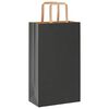 vidaXL Paper Bags 50 pcs with Handles Black 8.3x4.3x14.2"