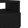 vidaXL Bedside Cabinet Black Engineered wood Medium Bedside Cabinet
